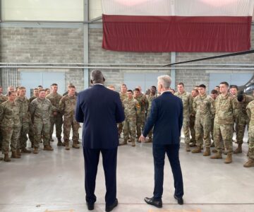 Austin To U.S. Troops: Be Ready To Defend “Every Inch” of NATO Territory